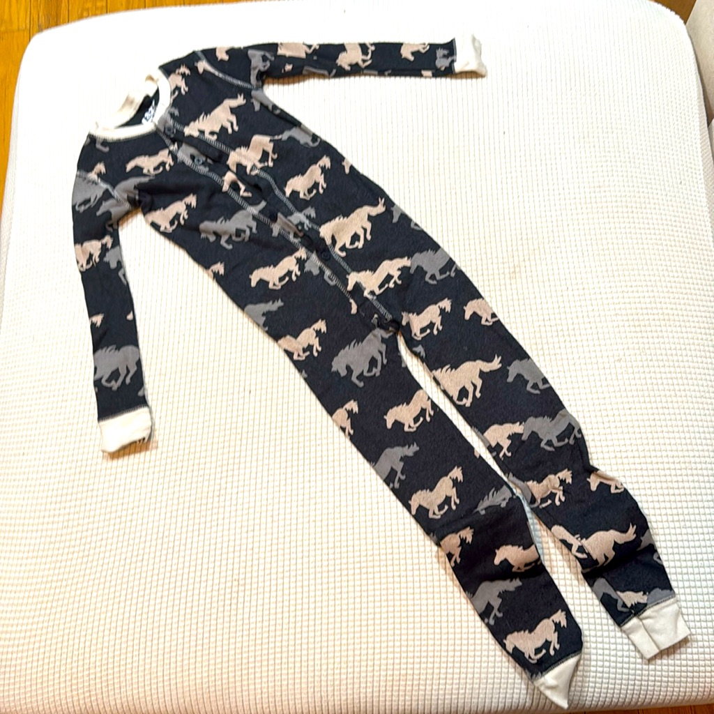 Unisex Pajama Onesie, Size 6, Horses, Like New!